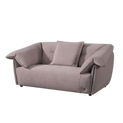 بريسبان - أريكة قماش بمقعدين - رمادي داكن - مع ضمان لمدة 5 سنوات